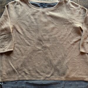 Tan Textured Sweater with Built In Layer (109)